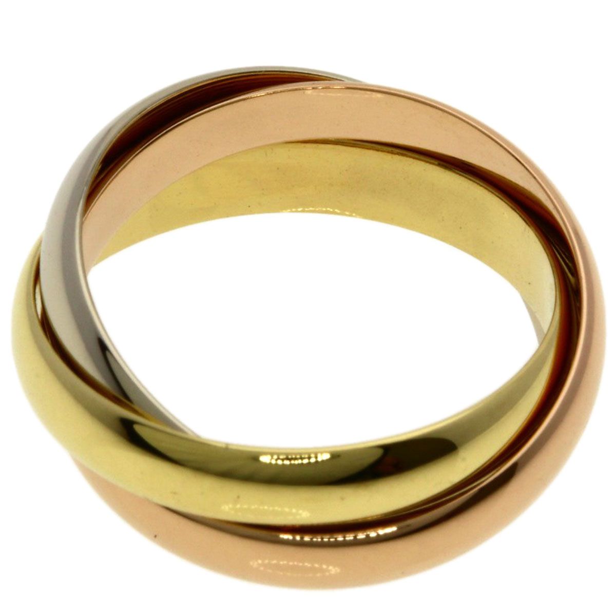 Cartier Trinity 49 Ring 18k Yellow Gold 18k White Pink