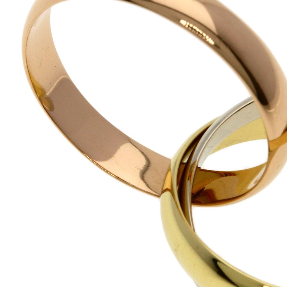 Cartier Trinity 49 Ring 18k Yellow Gold 18k White Pink