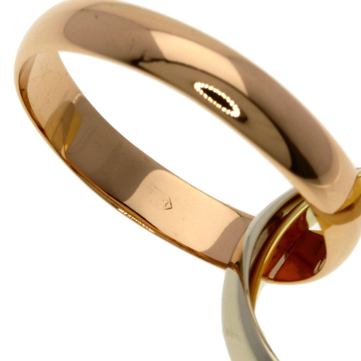 Cartier Trinity 49 Ring 18k Yellow Gold 18k White Pink
