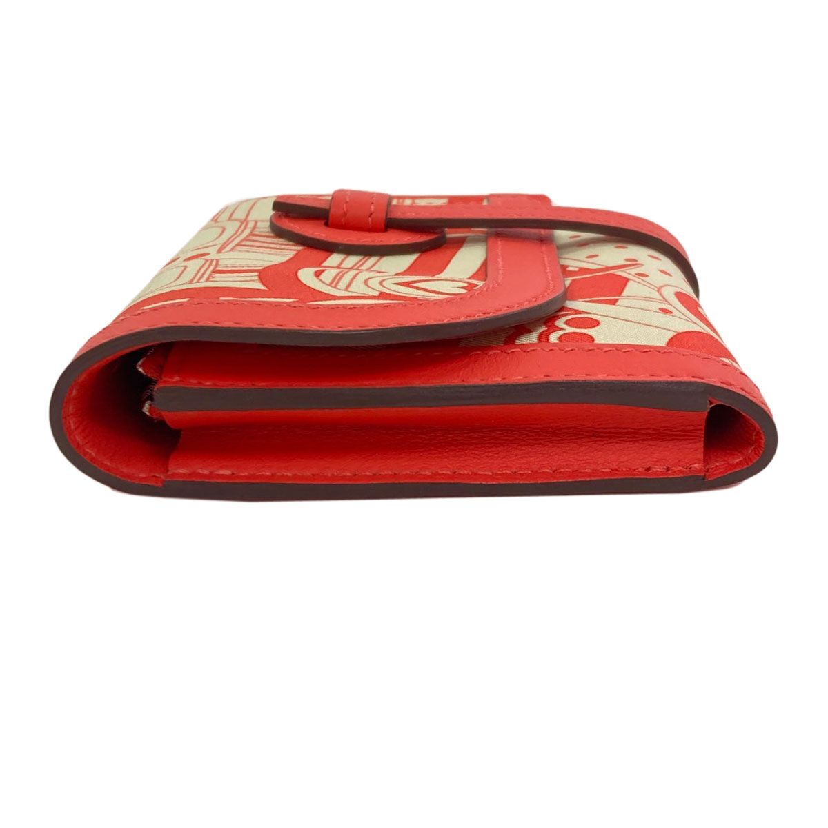 Hermes Avec Soie Silver Bifold Wallet Silk