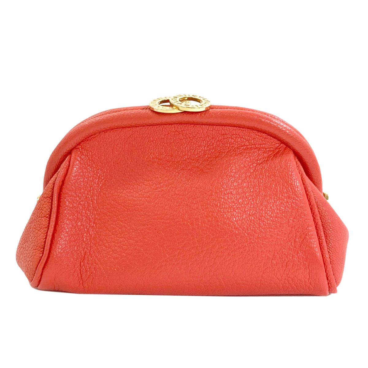 Bvlgari Pouch Leather Red