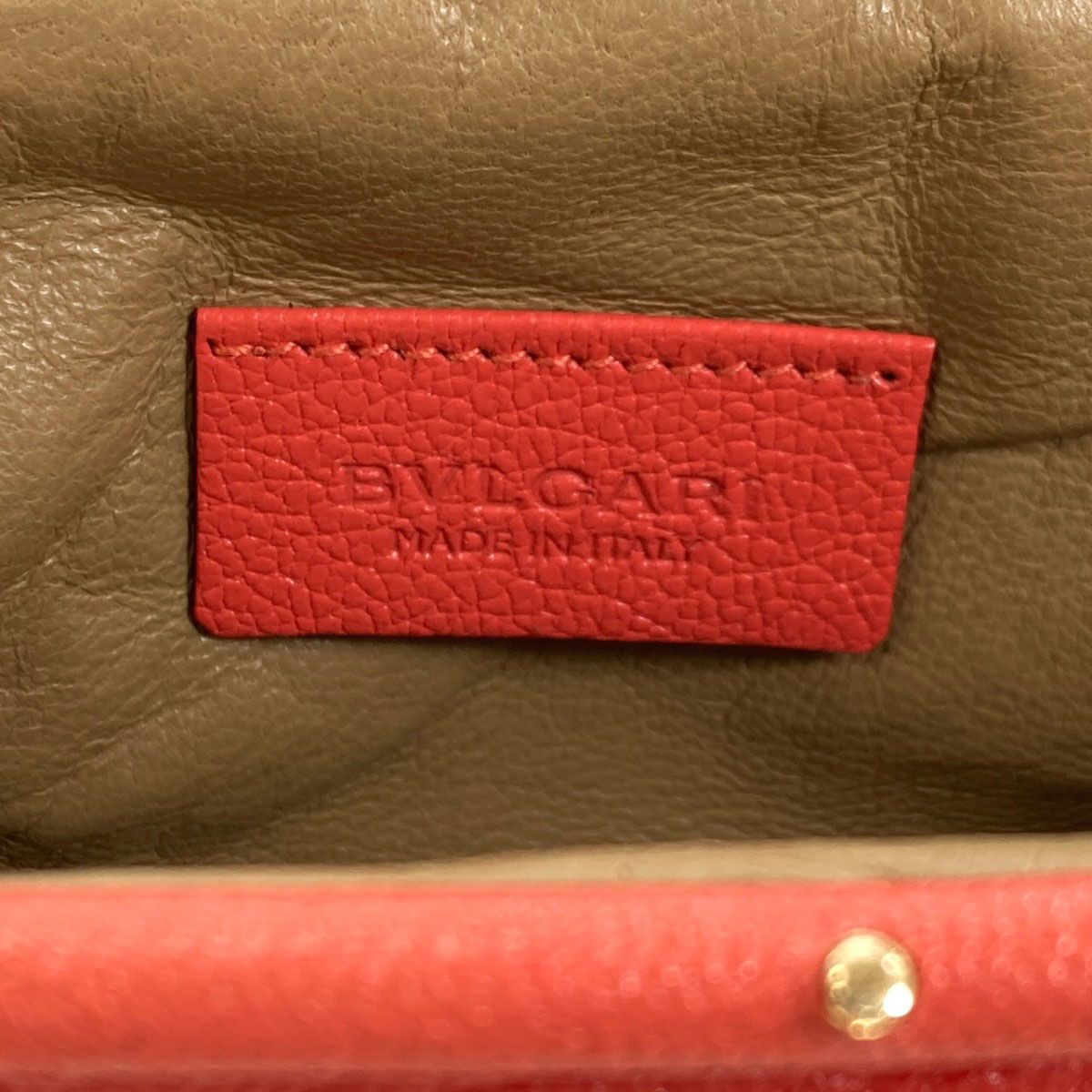 Bvlgari Pouch Leather Red