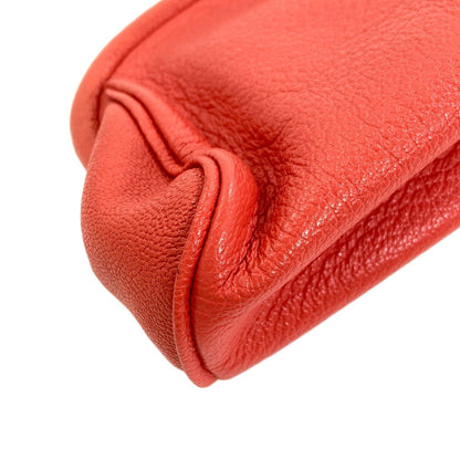 Bvlgari Pouch Leather Red