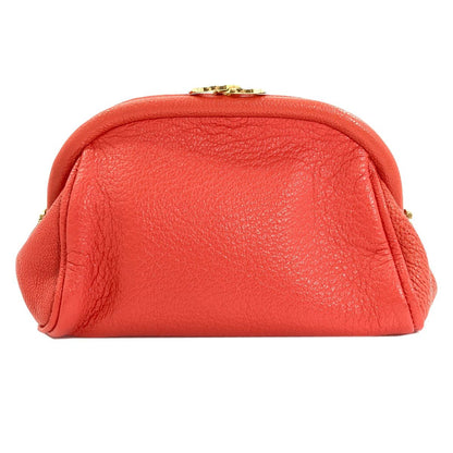 Bvlgari Pouch Leather Red