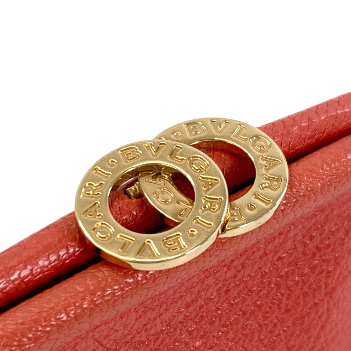 Bvlgari Pouch Leather Red