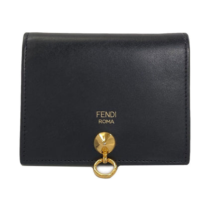 Fendi Logo Bifold Wallet Leather