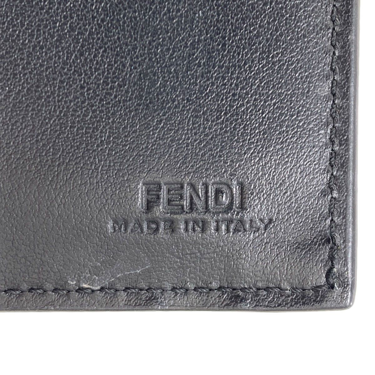 Fendi Logo Bifold Wallet Leather