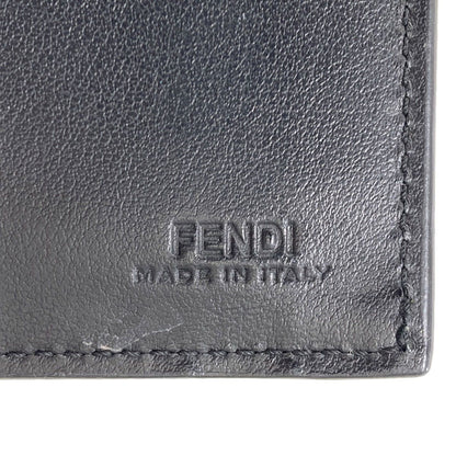 Fendi Logo Bifold Wallet Leather