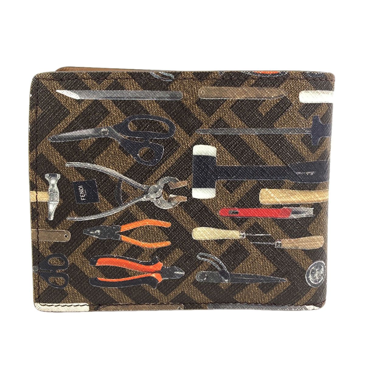 Fendi Zucca Pattern Twill Print Bifold Wallet