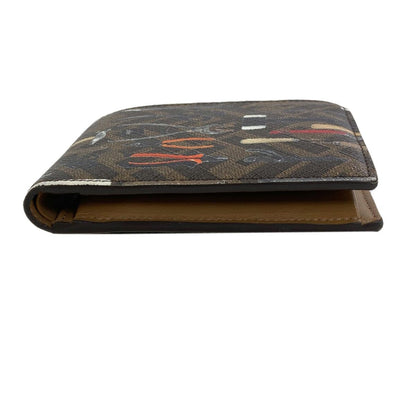 Fendi Zucca Pattern Twill Print Bifold Wallet