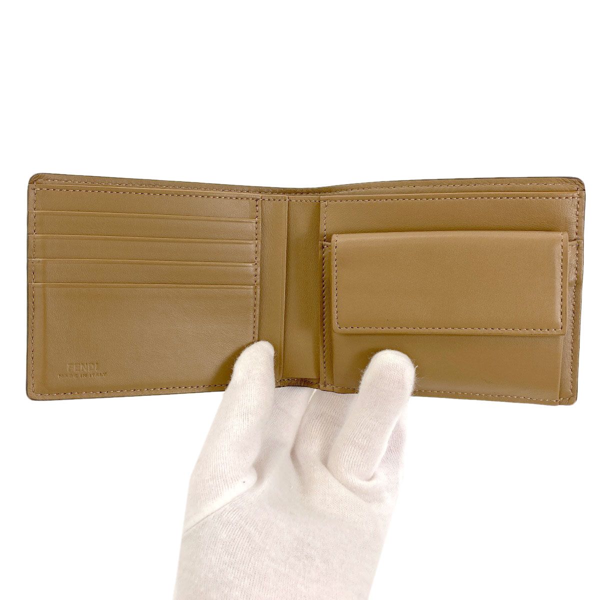 Fendi Zucca Pattern Twill Print Bifold Wallet