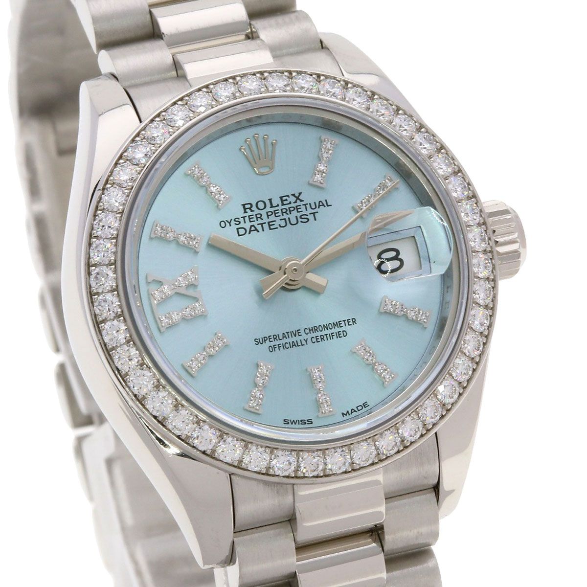 Rolex Datejust 28 Bezel Diamond Watch PT