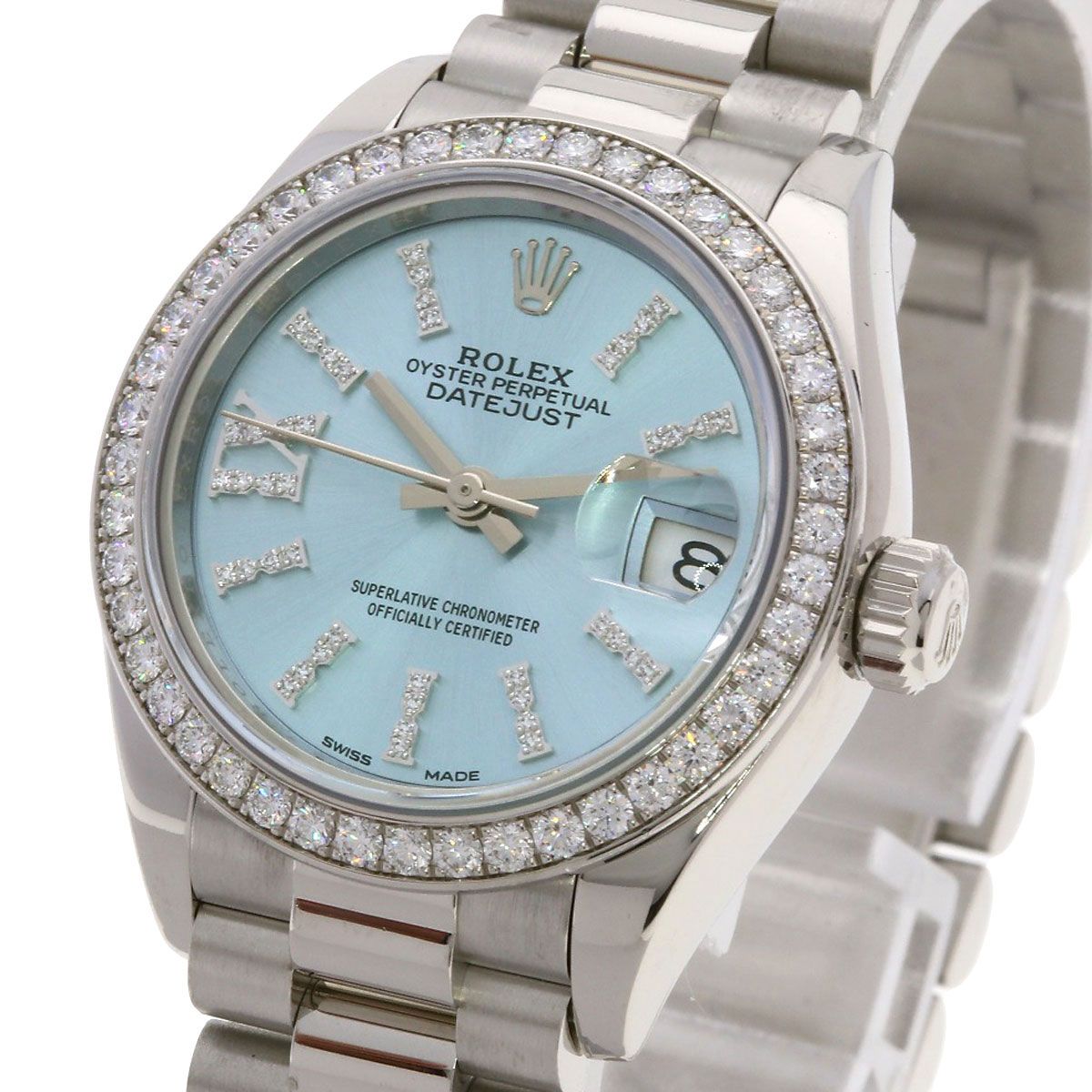Rolex Datejust 28 Bezel Diamond Watch PT