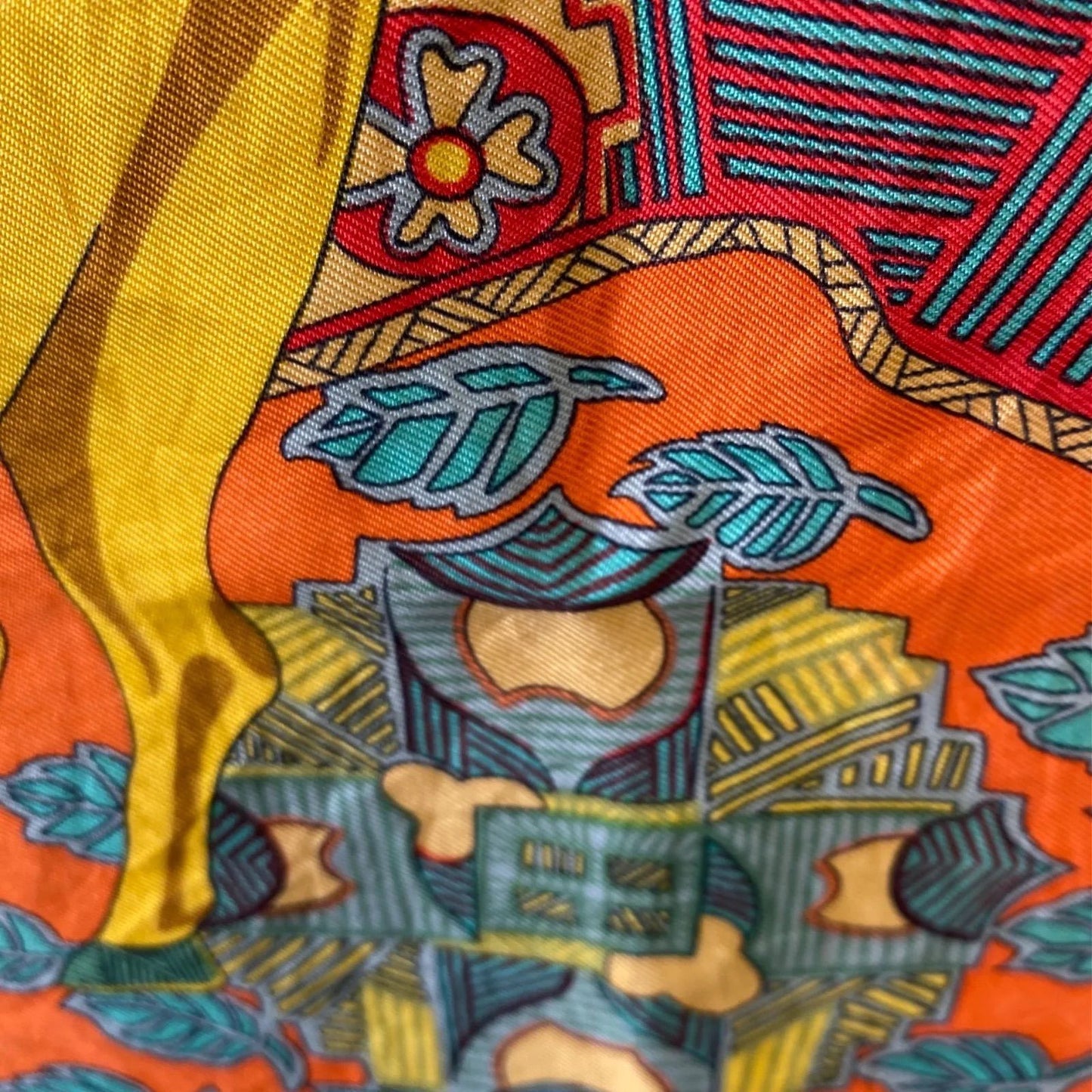 Hermes Carre 90 Art Des Steppes Scarf Silk Horse