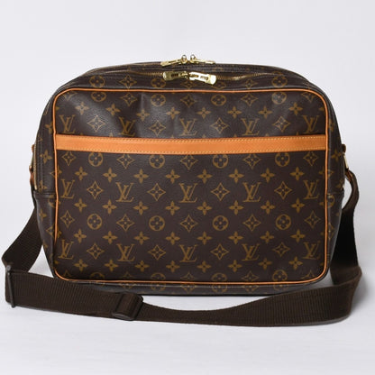 Louis Vuitton Shoulder Bag Reporter GM Monogram Brown Gold