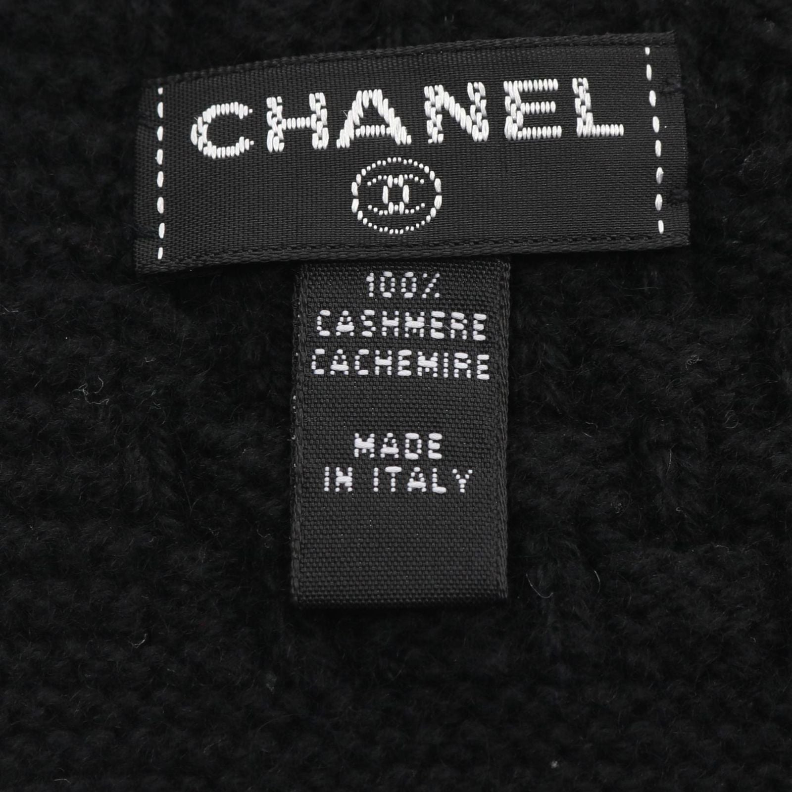 Chanel Scarf CC Logo Black