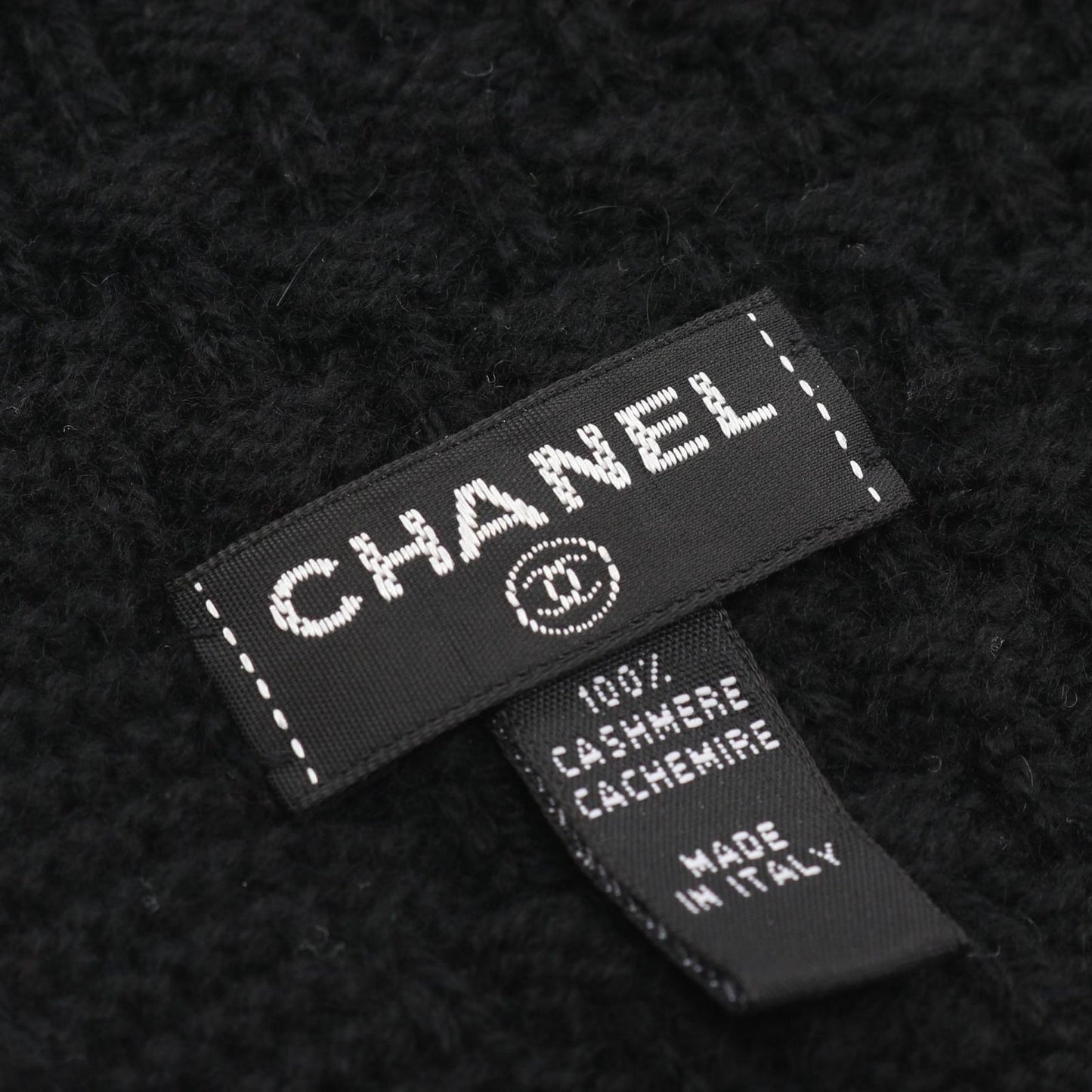 Chanel Scarf CC Logo Black