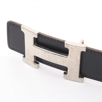 Hermes Belt Constance Reversible Black Leather