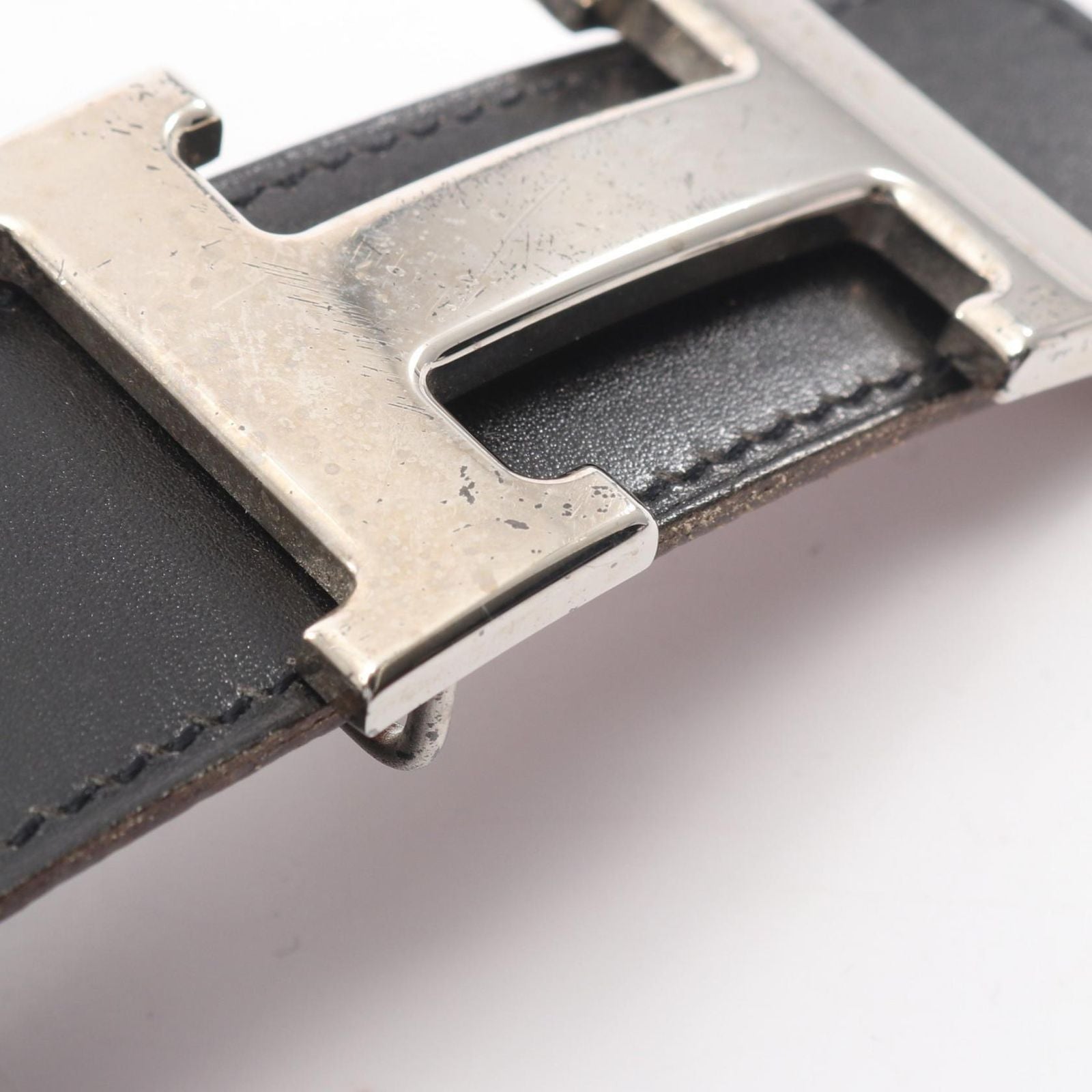 Hermes Belt Constance Reversible Black Leather