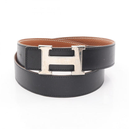 Hermes Belt Constance Reversible Black Leather