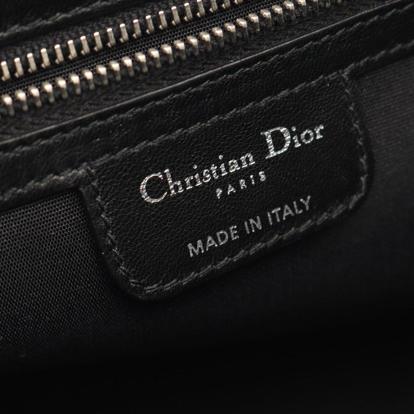 Dior Handbag Granville Cannage 2-Way Black Leather
