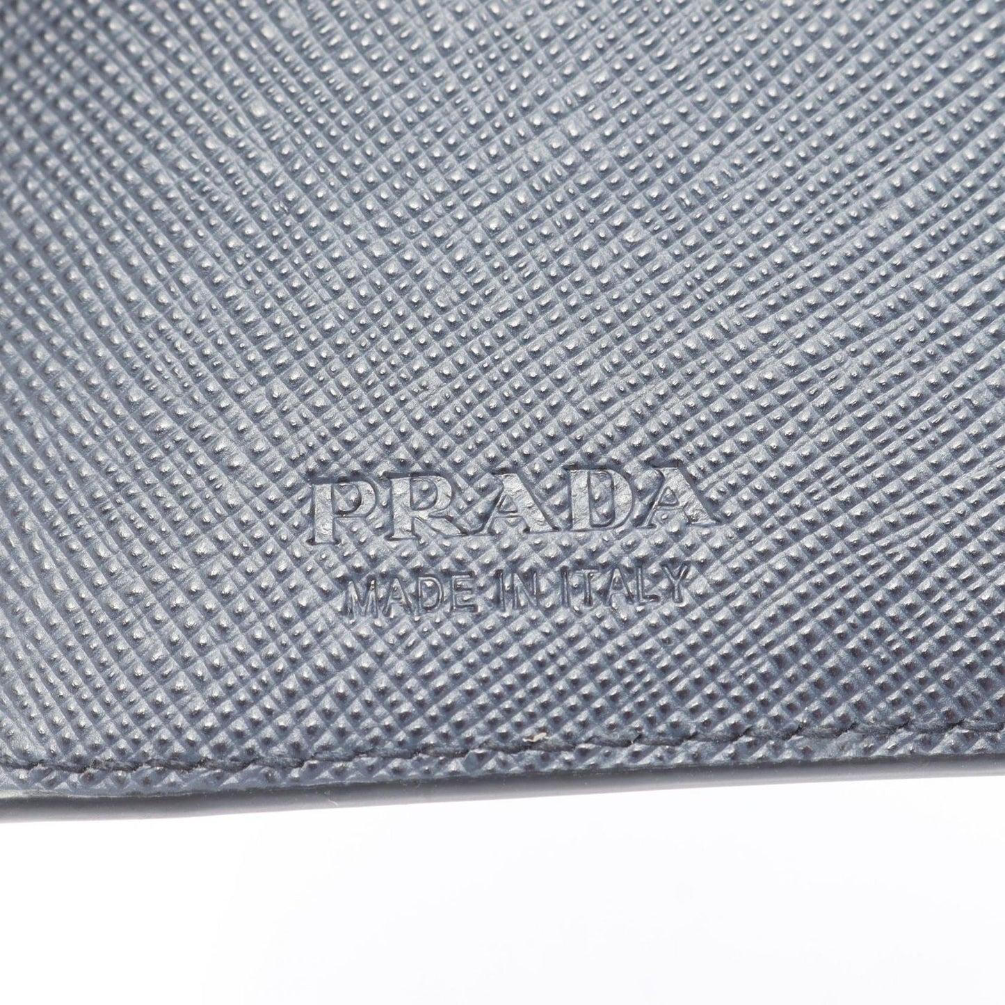 Prada Bifold Wallet Saffiano Navy Leather Triangle Logo