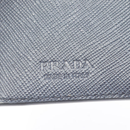 Prada Bifold Wallet Saffiano Navy Leather Triangle Logo