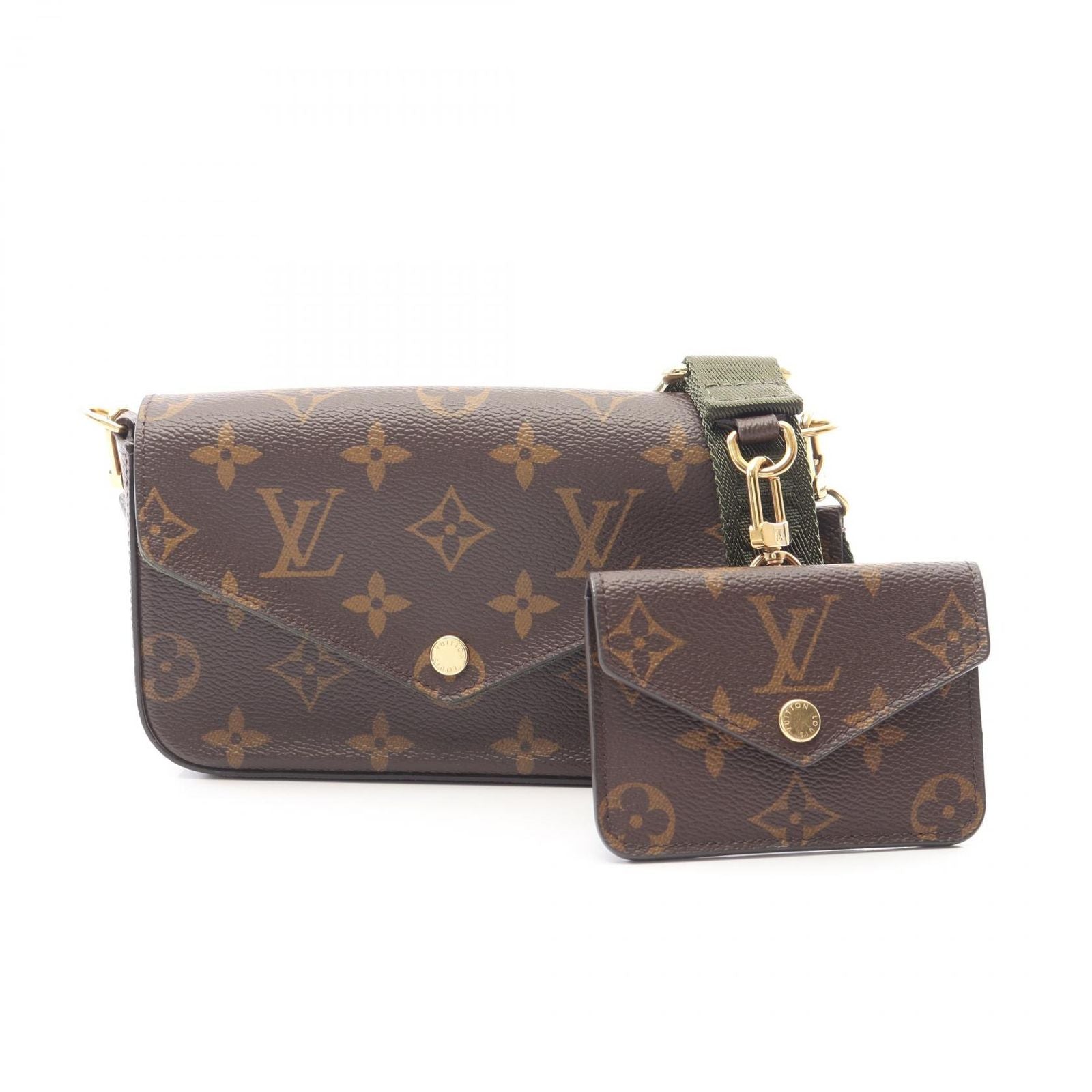 Louis Vuitton Shoulder Bag Multy Pochette Felicity Khaki Canvas