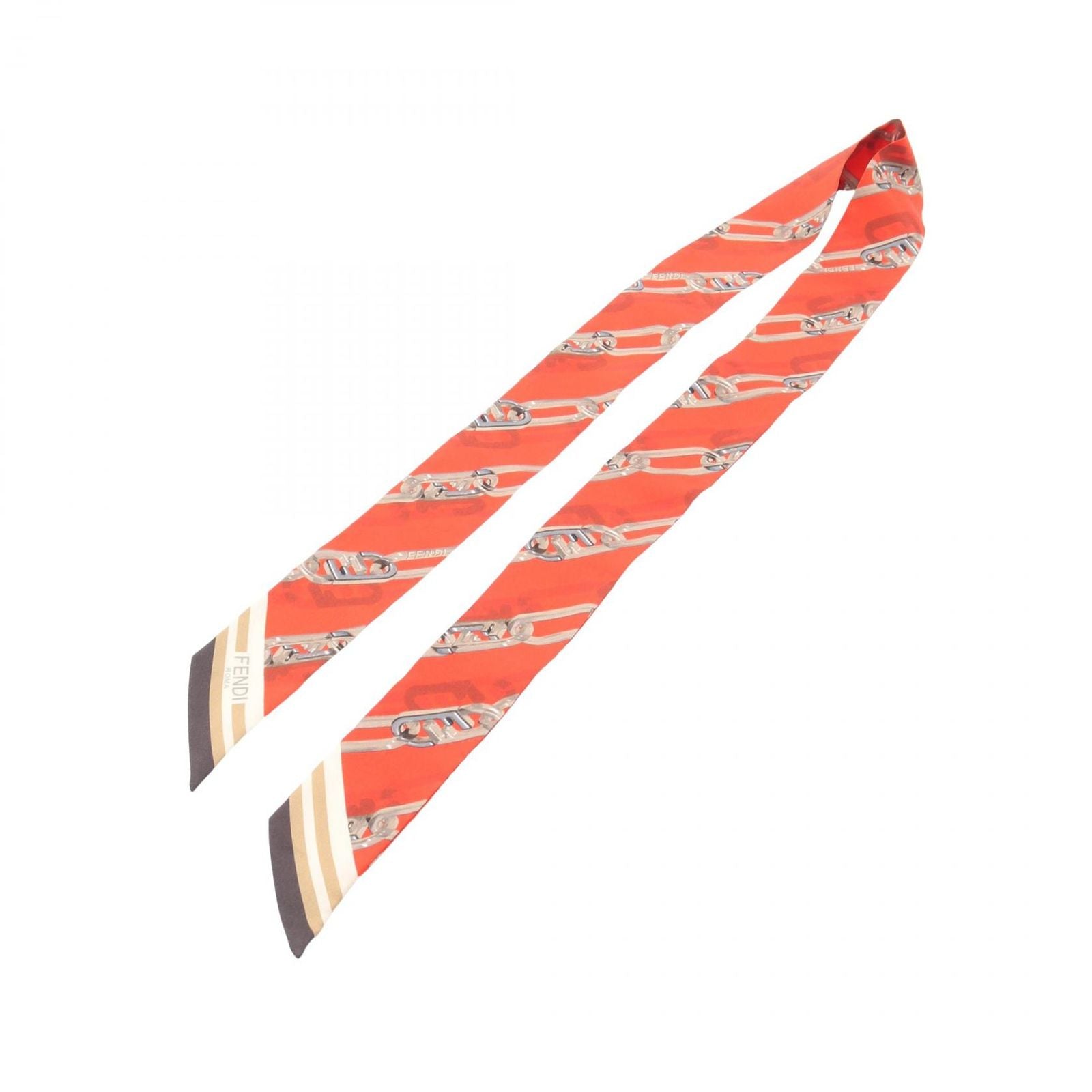 Fendi Scarf Wrappy Red Silk