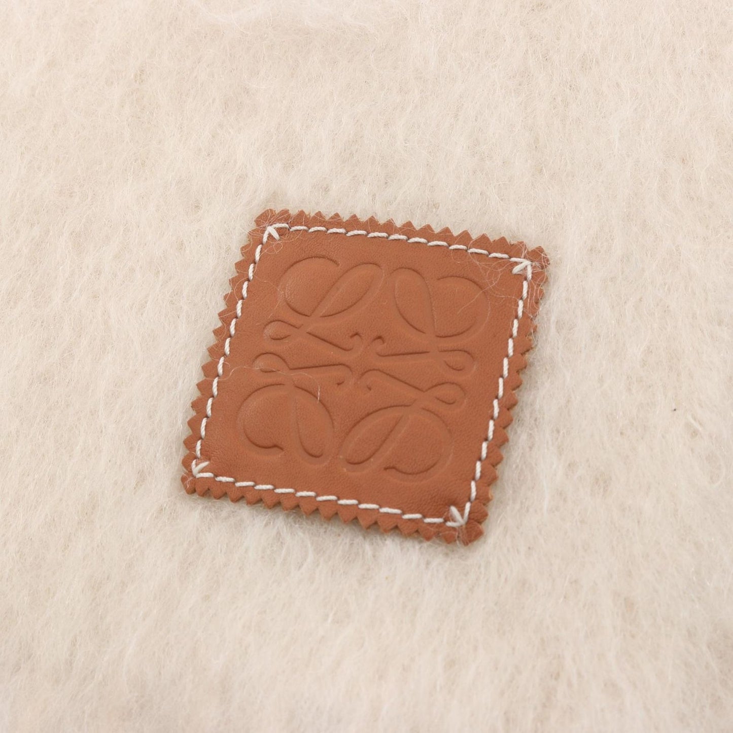 Loewe Scarf Anagram Ivory Wool