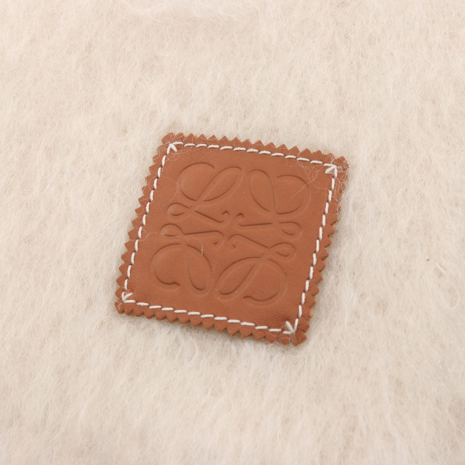 Loewe Scarf Anagram Ivory Wool