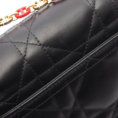 Dior Shoulder Bag Miss Caro Macro Cannage Black Leather