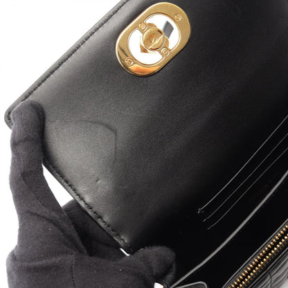 Dior Shoulder Bag Miss Caro Macro Cannage Black Leather