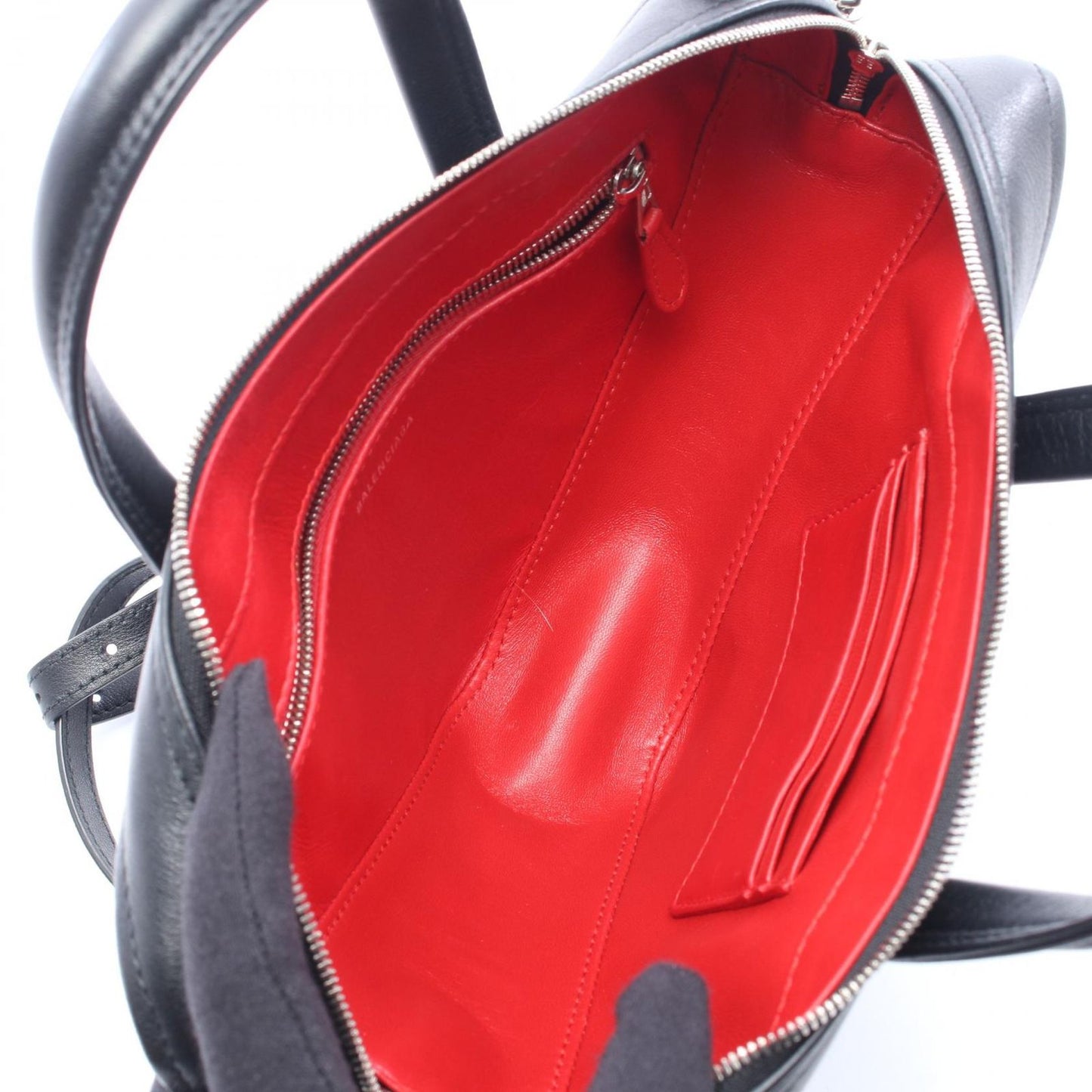 Balenciaga Handbag Triangle Duffle S 2-Way Black Leather