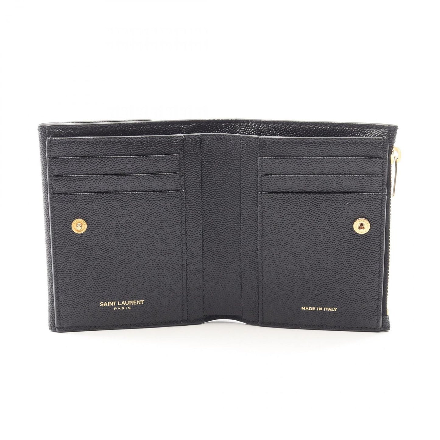 Saint Laurent Paris Bifold Wallet Uptown Compact Black Leather