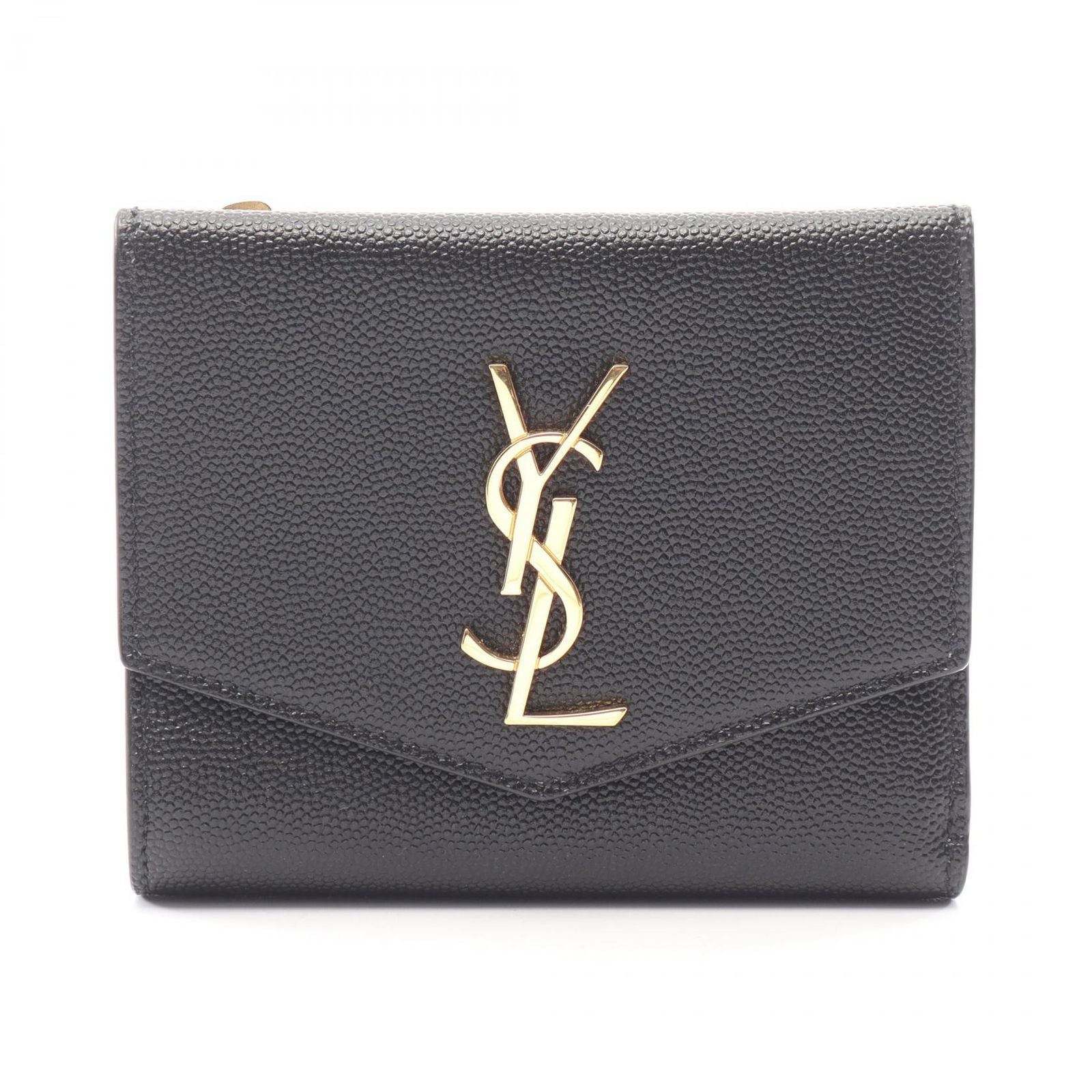 Saint Laurent Paris Bifold Wallet Uptown Compact Black Leather