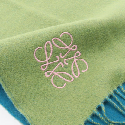 Loewe Scarf Anagram Bicolor Green Wool