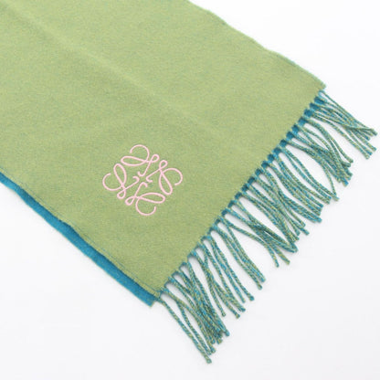Loewe Scarf Anagram Bicolor Green Wool