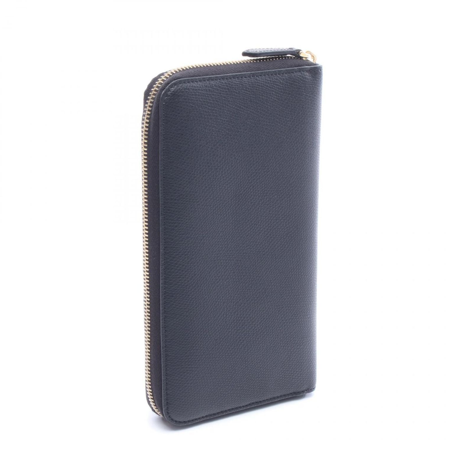 Fendi Round Wallet Bug's Eye Black Leather