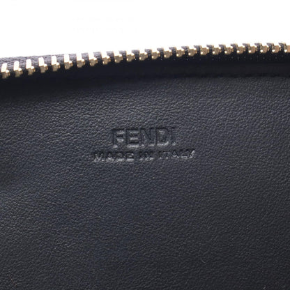 Fendi Round Wallet Bug's Eye Black Leather