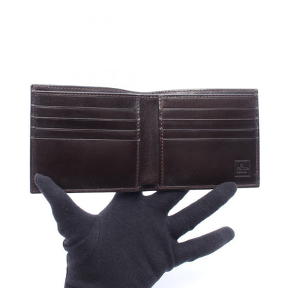 Fendi Bifold Wallet Zucca Dark Brown Canvas Leather Billfold