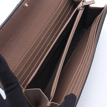 Gucci Bifold Wallet Petit Marmont Continental Beige Leather GG