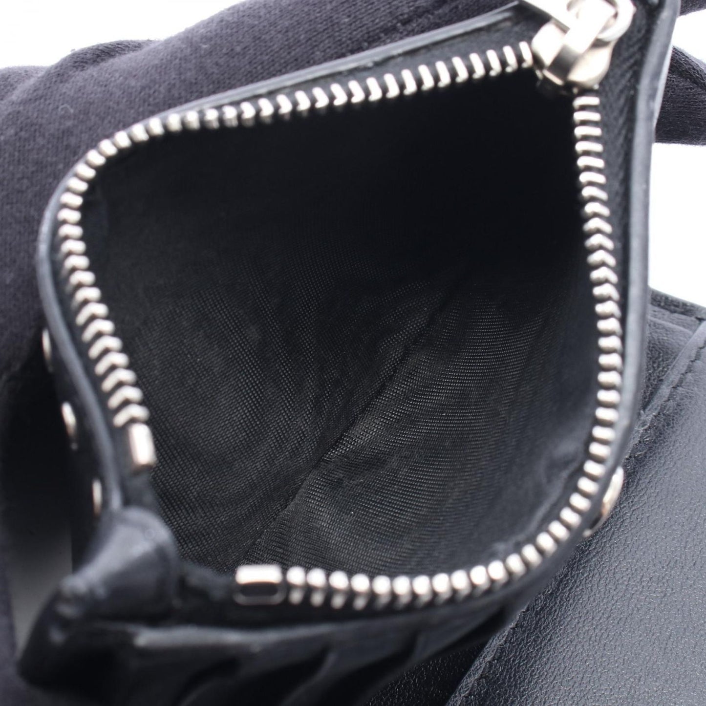 Saint Laurent Paris Bifold Wallet Studded Black Leather