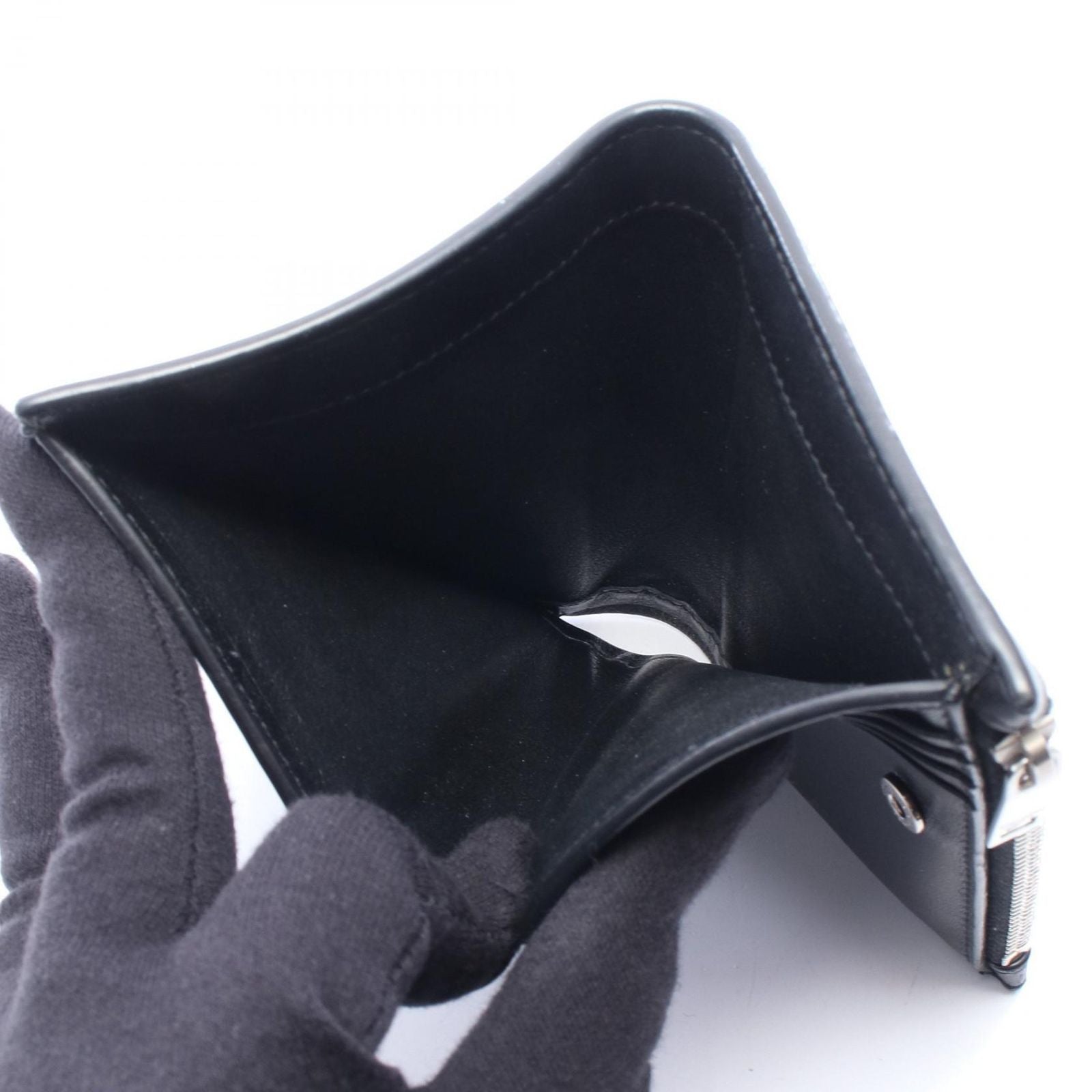 Saint Laurent Paris Bifold Wallet Studded Black Leather