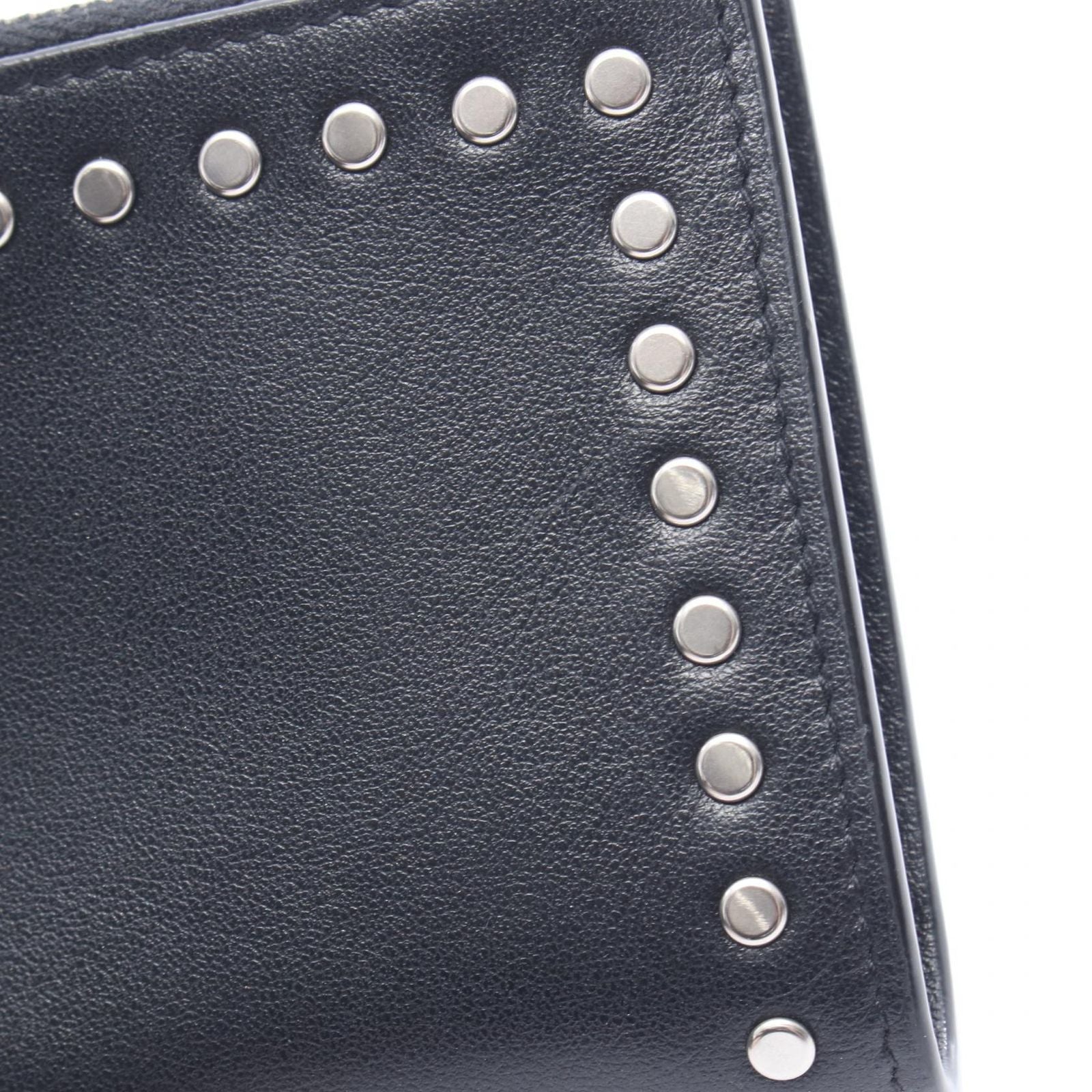 Saint Laurent Paris Bifold Wallet Studded Black Leather