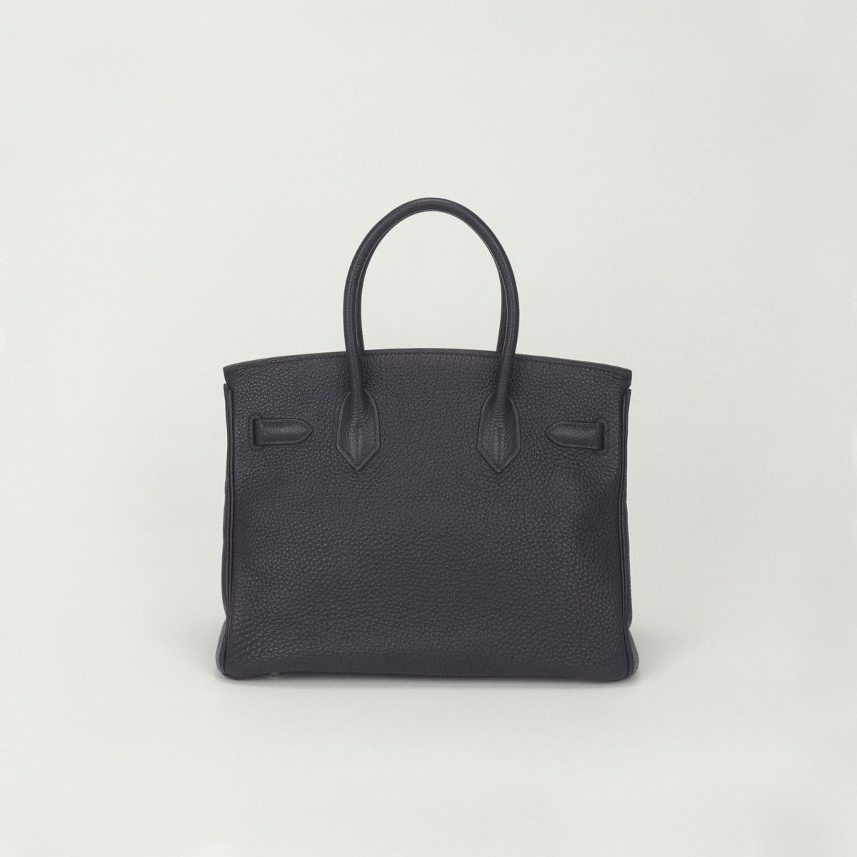 Hermes Birkin 30 Bag Togo Raisin Purple Silver Handbag
