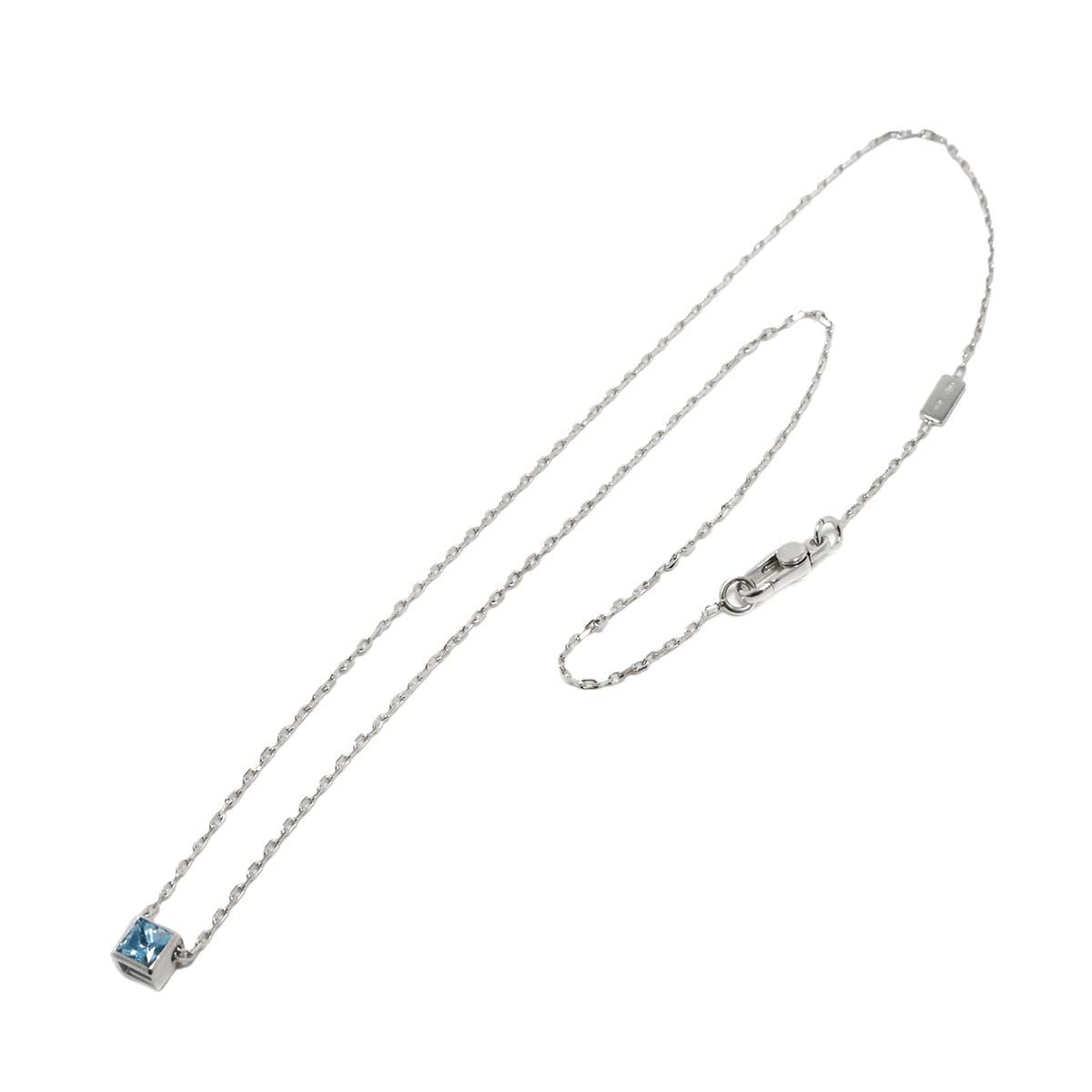 Gucci Cube Blue Topaz Necklace 38 cm 18k WG White Gold
