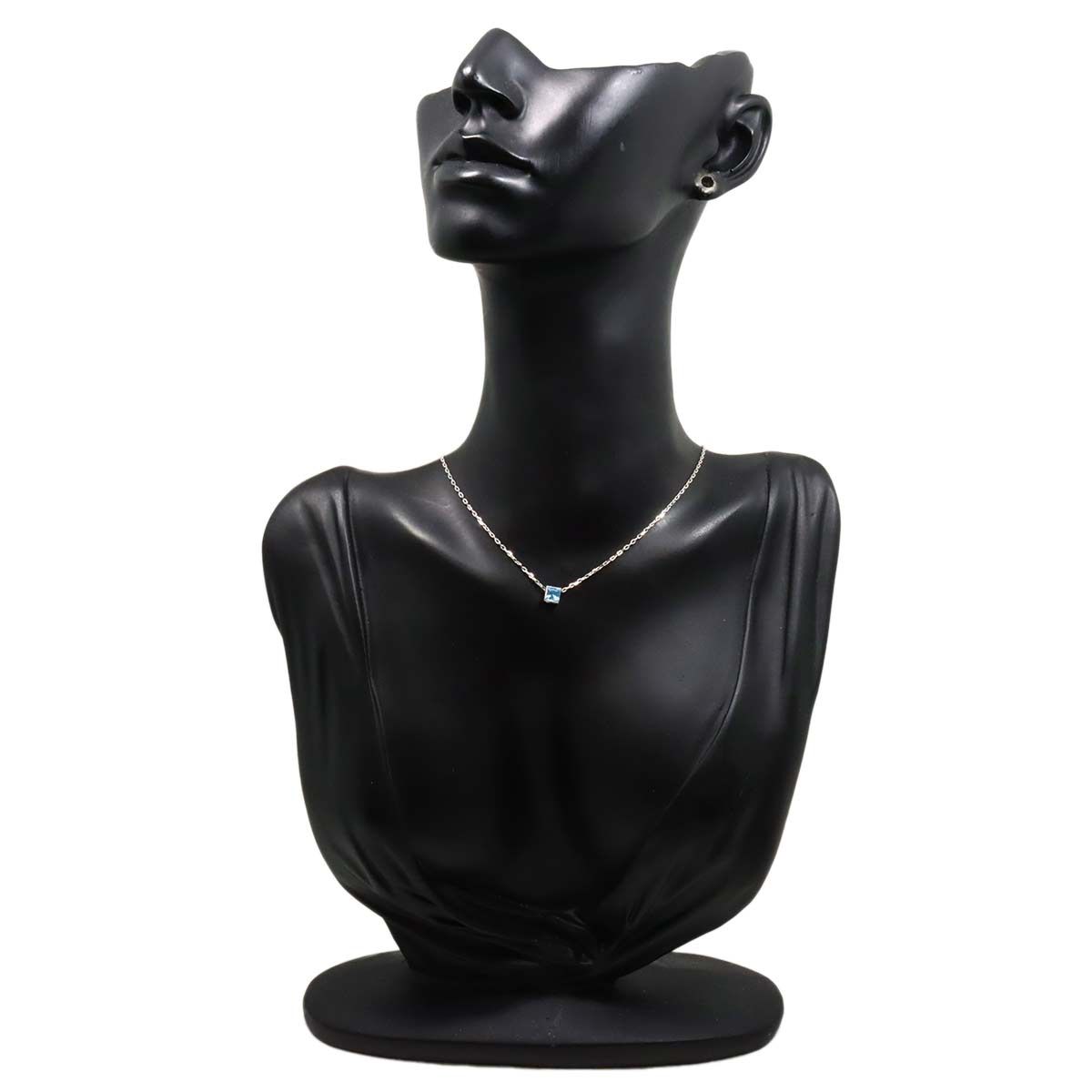 Gucci Cube Blue Topaz Necklace 38 cm 18k WG White Gold