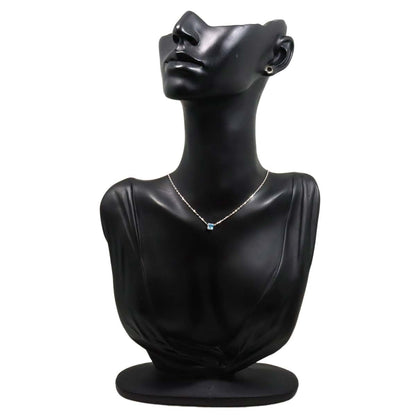 Gucci Cube Blue Topaz Necklace 38 cm 18k WG White Gold