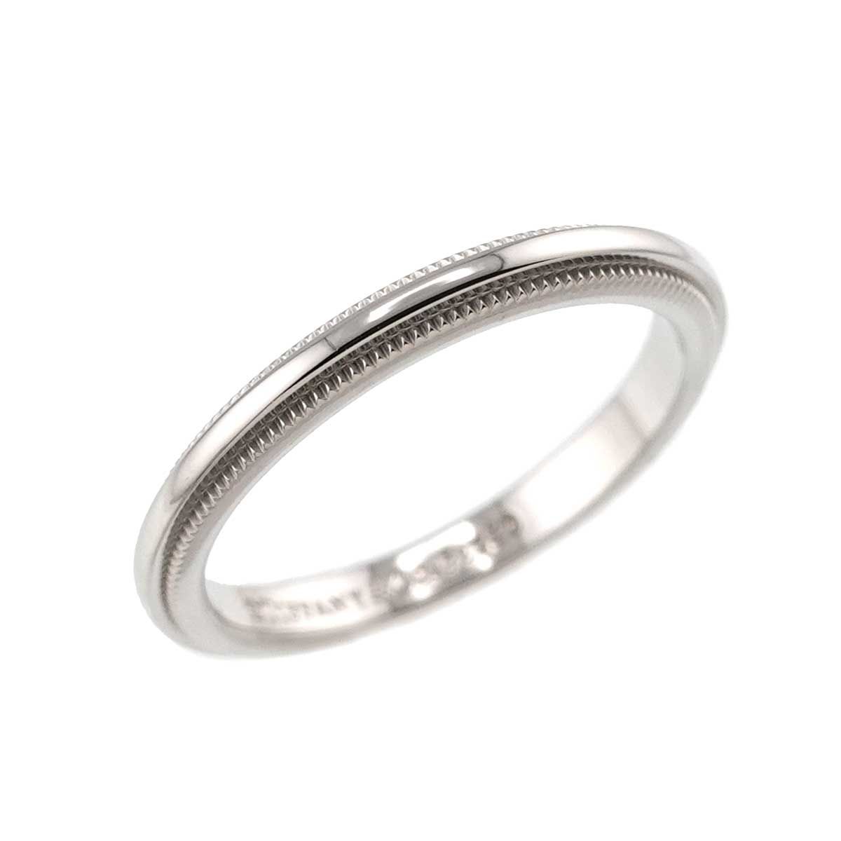 Tiffany & Co Milgrain Band Ring Width mm Pt Platinum Together